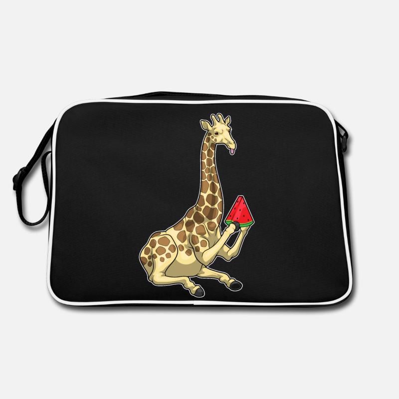 Girafe Pastèque - Sac Retro - noir/blanc
