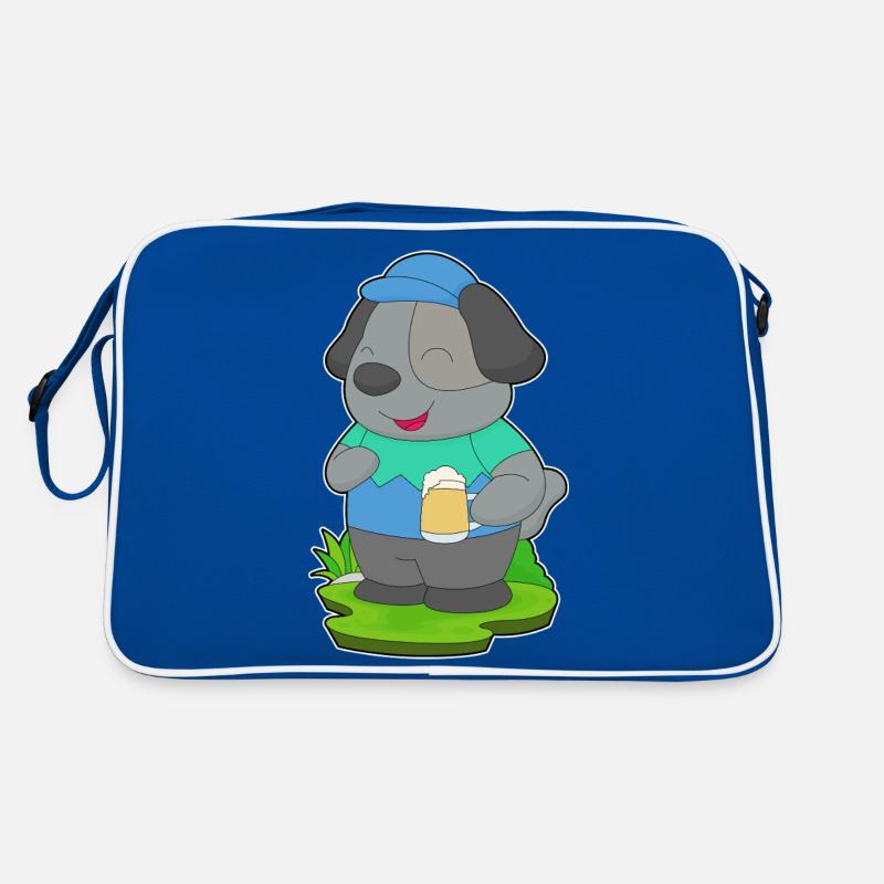 Hund Bier Retro Tasche