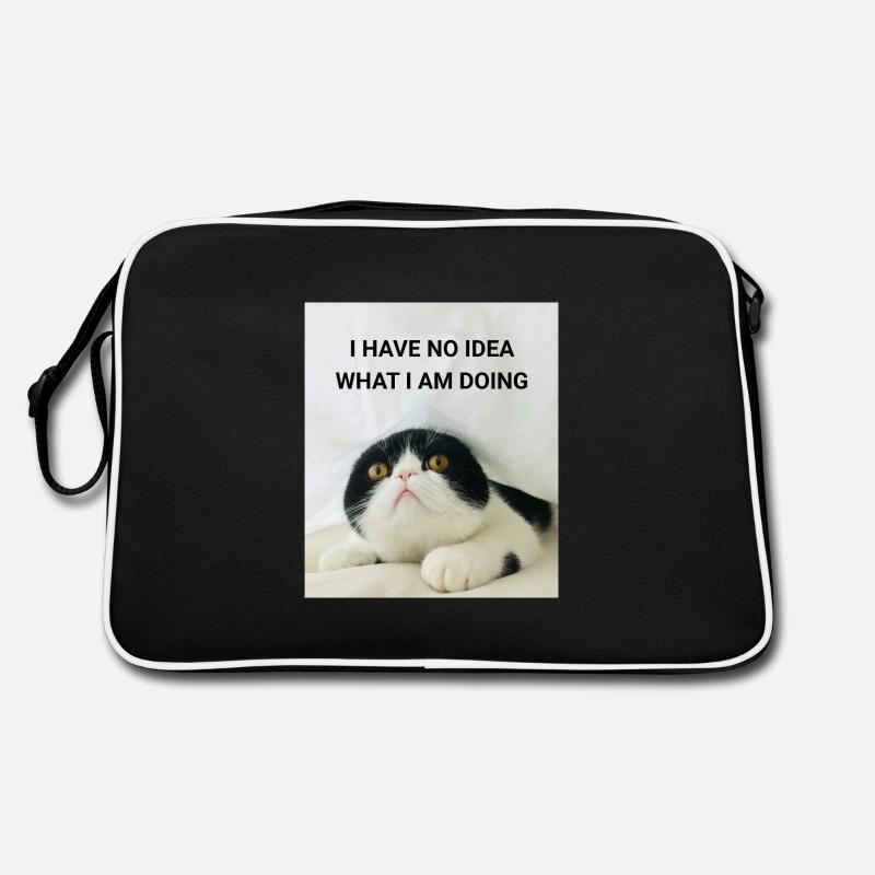 JE N’AI AUCUNE IDÉE DE CE QUE JE FAIS CHATS MÈMES Sac Retro
