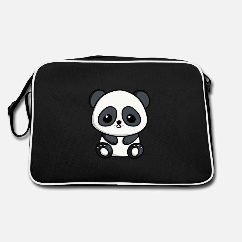 Cute Chibi Panda | Cute panda design Retro Bag