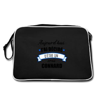 Aujourd'hui j'ai décidé d'être un vrai connard - Sac Retro - noir/blanc - Dos