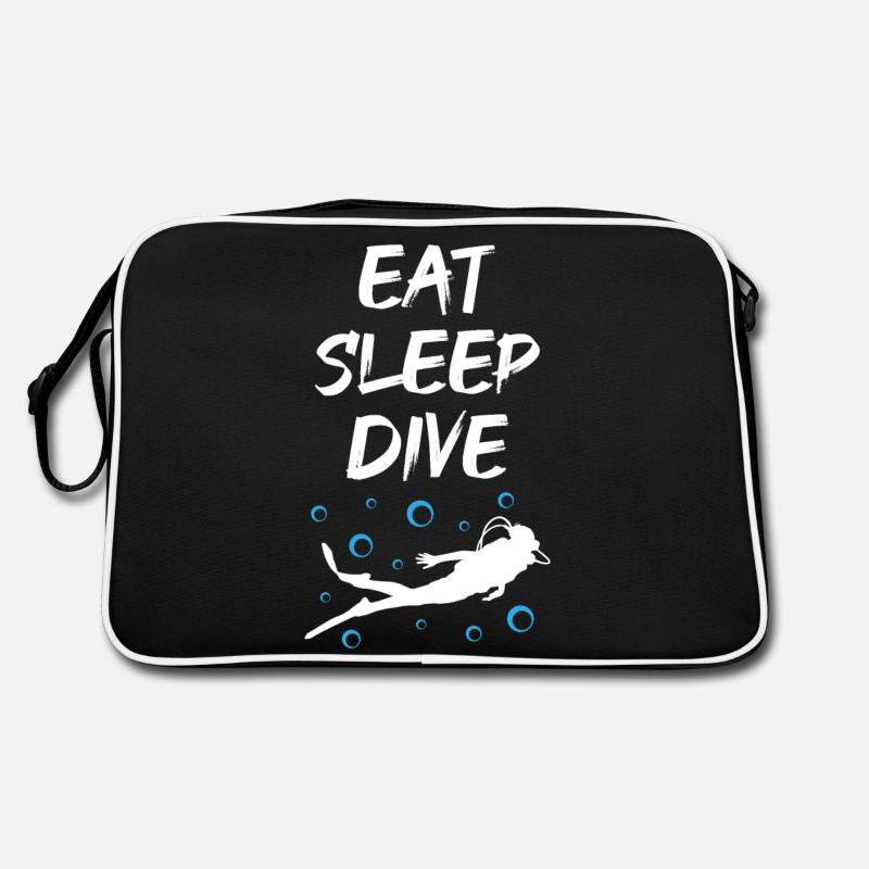Eat Sleep Dive Retro Tasche