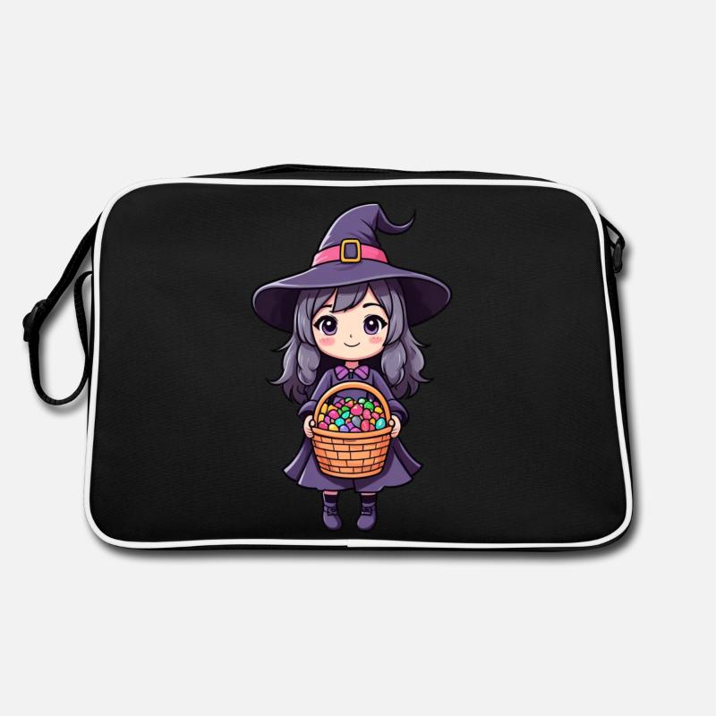 Süßes Hexenmädchen Retro Tasche