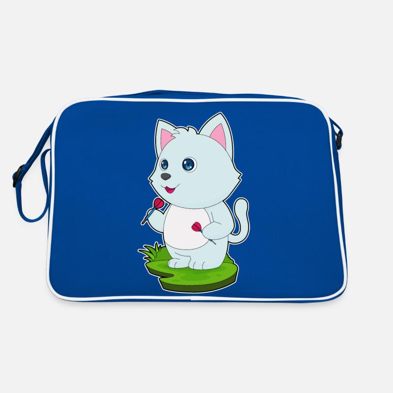 Katze Dart Dartpfeil Retro Tasche