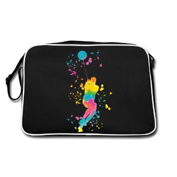 Hammer Thrower Colorsplash Hammer Throw - Retro Bag - black/white - Back