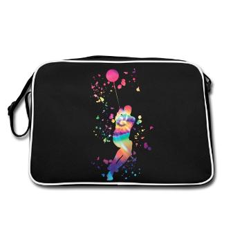 Hammer Thrower Colorsplash Hammer Throw - Retro Bag - black/white - Back