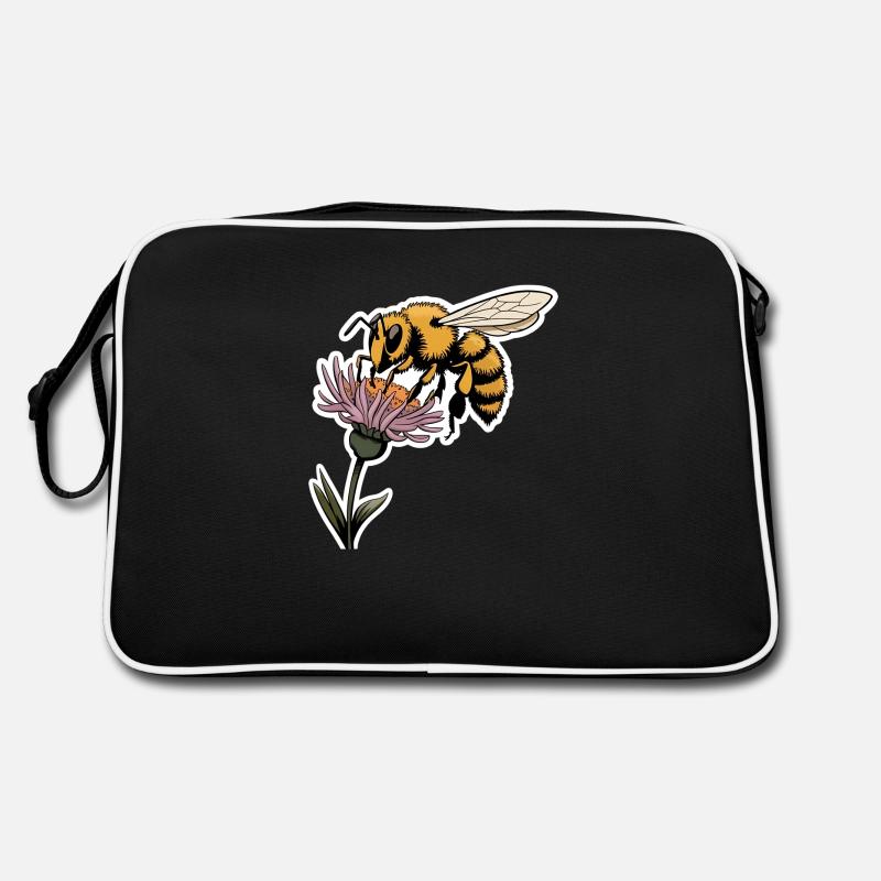 Bee - Sac Retro - noir/blanc