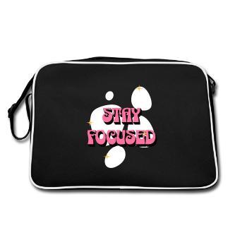 Restez concentré Affirmations positives Femmes roses - Sac Retro - noir/blanc - Dos