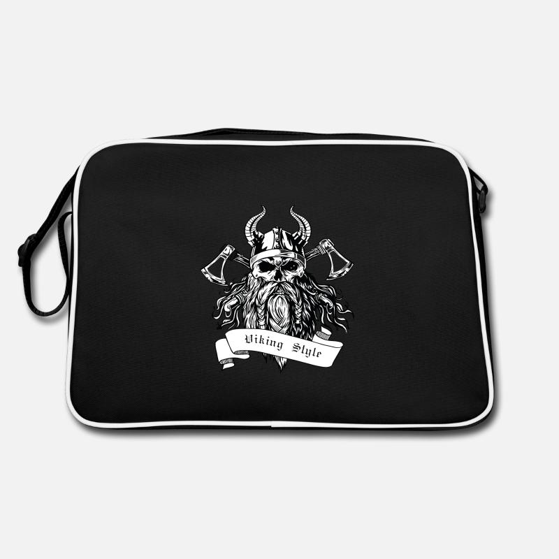 Viking Style - Retro Tasche - Schwarz/Weiß