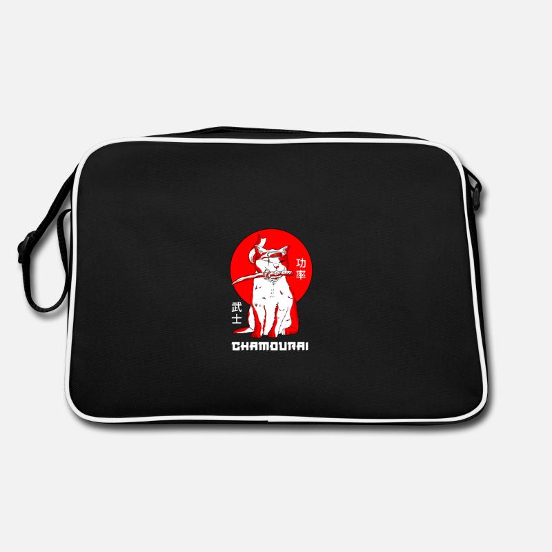 CHAMOURAI - Retro Tasche - Schwarz/Weiß