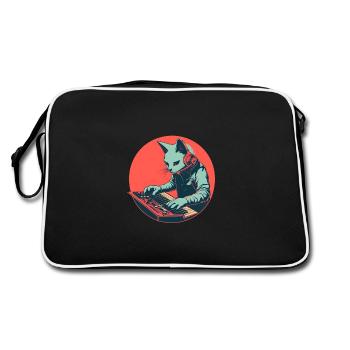 Synth Cat Style - Sac Retro - noir/blanc - Dos