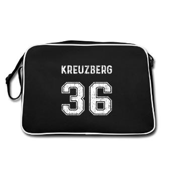 Kreuzberg 36 - Retro Tasche - Schwarz/Weiß - Hinten