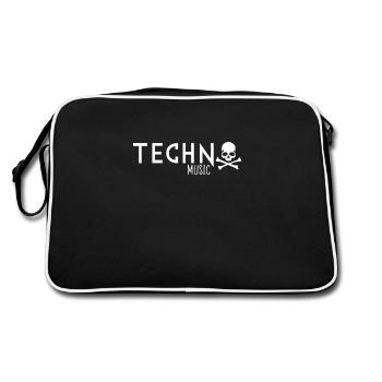 Musique techno - Sac Retro - noir/blanc - Dos