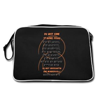 Indomitable Spirit - Retro Bag - black/white - Back