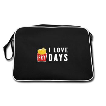 I Love Fry Days - Retro Bag - black/white - Back