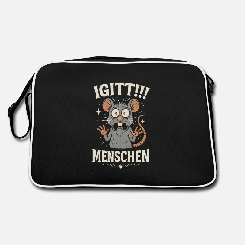 Satire - Igitt! Menschen Ratte Ich hasse Retro Tasche