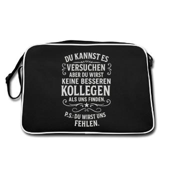 Collègues Adieu Collègue Changement de poste - Sac Retro - noir/blanc - Dos