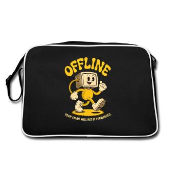 Bureau hors ligne PC Emails Ordinateur - Sac Retro - noir/blanc - Dos