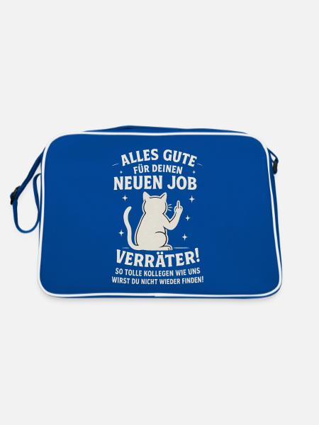 Collègues Adieu Collègue Changement de poste - Sac Retro - bleu/blanc - Dos