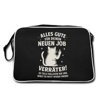 Collègues Adieu Collègue Changement de poste - Sac Retro - noir/blanc - Dos