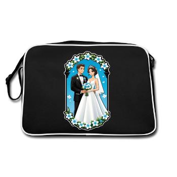 just married - pour mariage - Sac Retro - noir/blanc - Dos