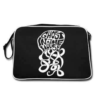 ghost in the house Haunted House Halloween Haunted House - Retro Bag - black/white - Back