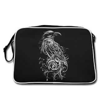Raven Goth - Retro Bag - black/white - Back