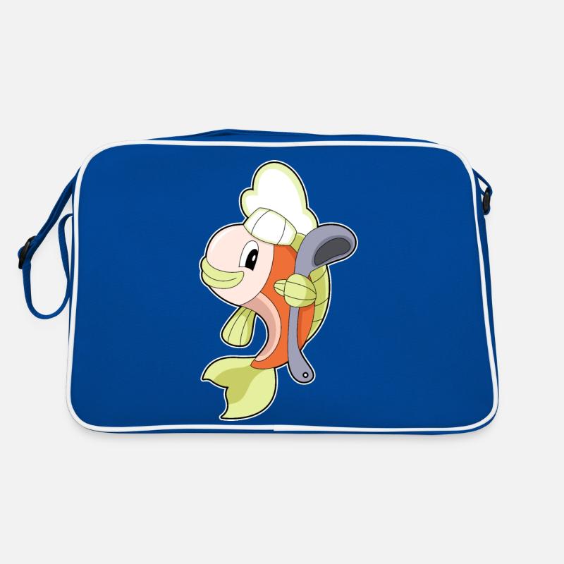 Fisch Koch Kochlöffel Retro Tasche