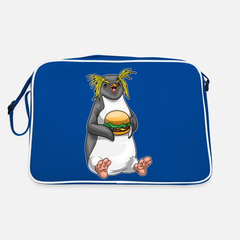 Pinguin Cheeseburger Retro Tasche
