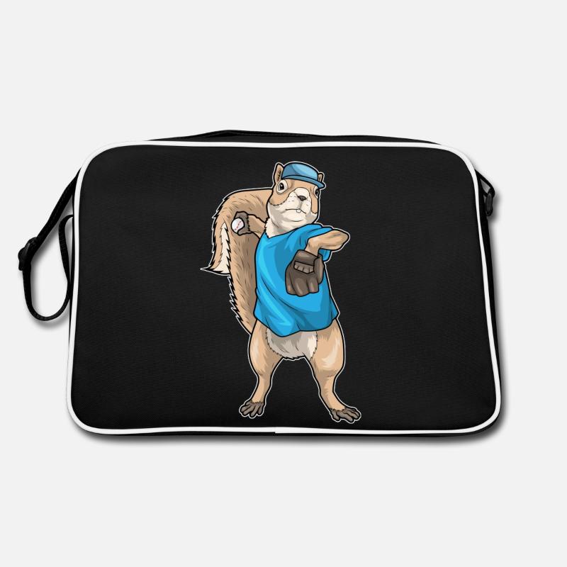 Eichhörnchen Baseball Baseballhandschuh Retro Tasche