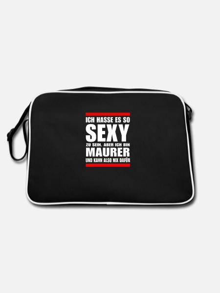 Sexy Maurer - Retro Tasche - Schwarz/Weiß