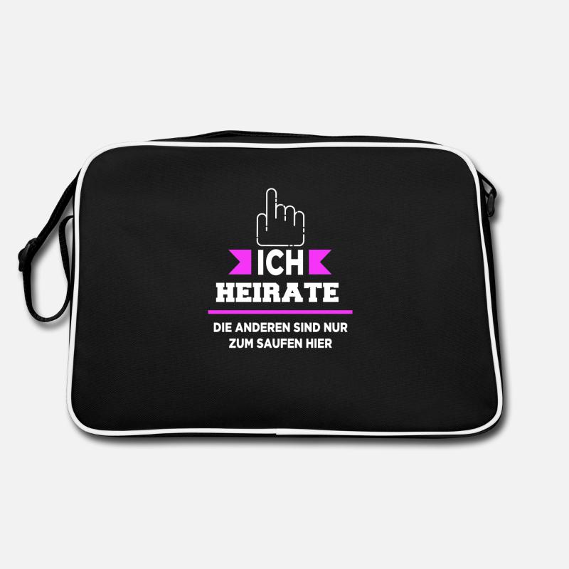 JGA - Ich Heirate - Sie Retro Tasche