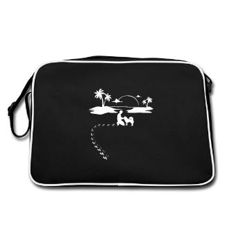 Beau cadeau eurasien - Sac Retro - noir/blanc - Dos
