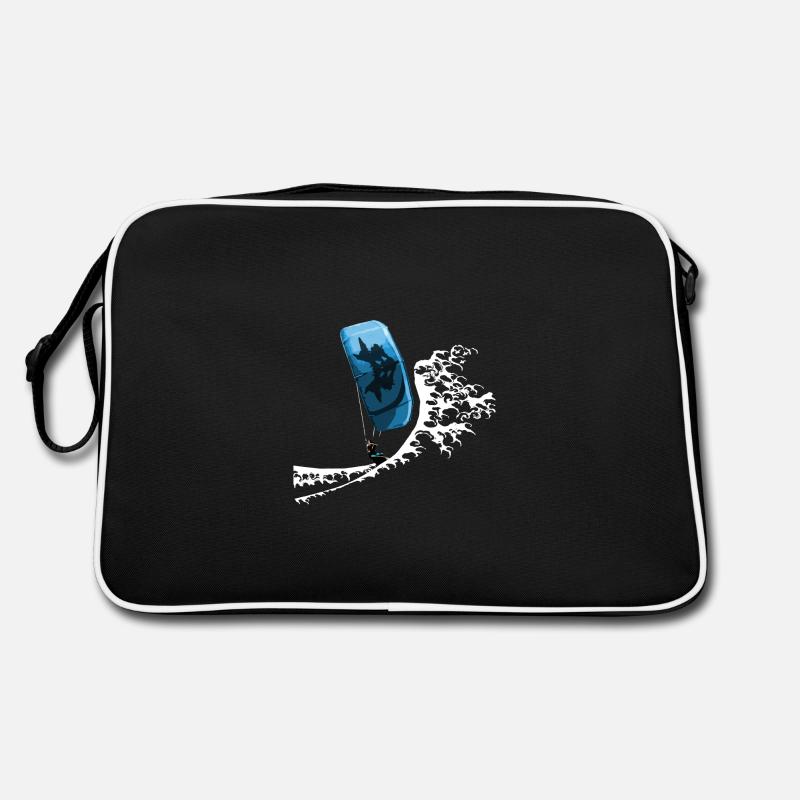 KITESURF - Retro Bag - black/white