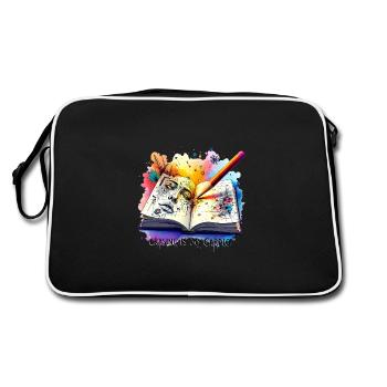 Croquis Dessin Griffonnage Effacer c’est mon Cardio - Sac Retro - noir/blanc - Dos