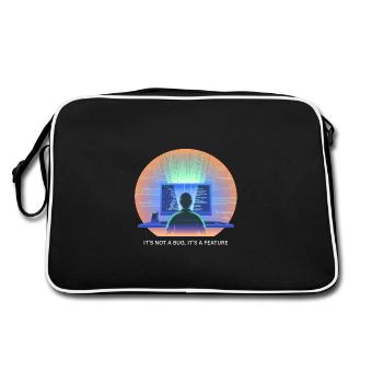 its not a bug its a feature Programmer Software - Retro Bag - black/white - Back
