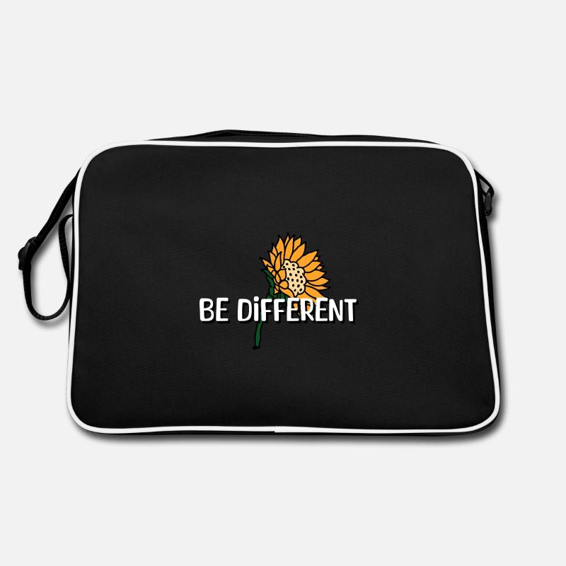 BE DIFFERENT Sunflower Self Love Positivity Retro Bag