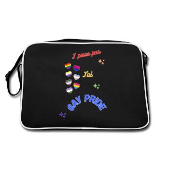 j'peux pas j'ai gay pride - Sac Retro - noir/blanc - Dos