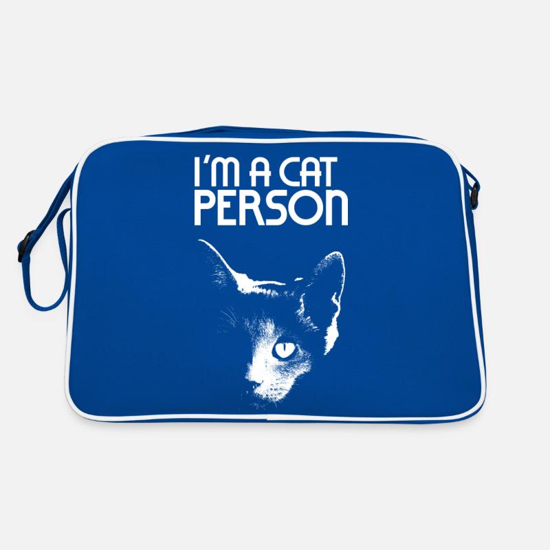 Ich bin ein Katzenmensch Retro Tasche
