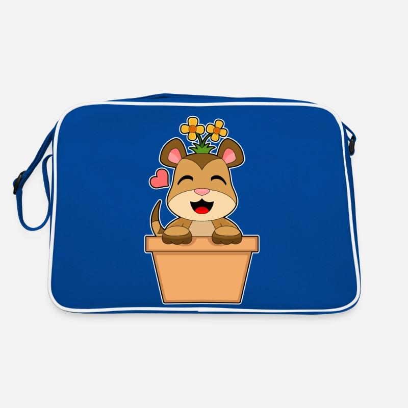Erdmännchen Blume Retro Tasche