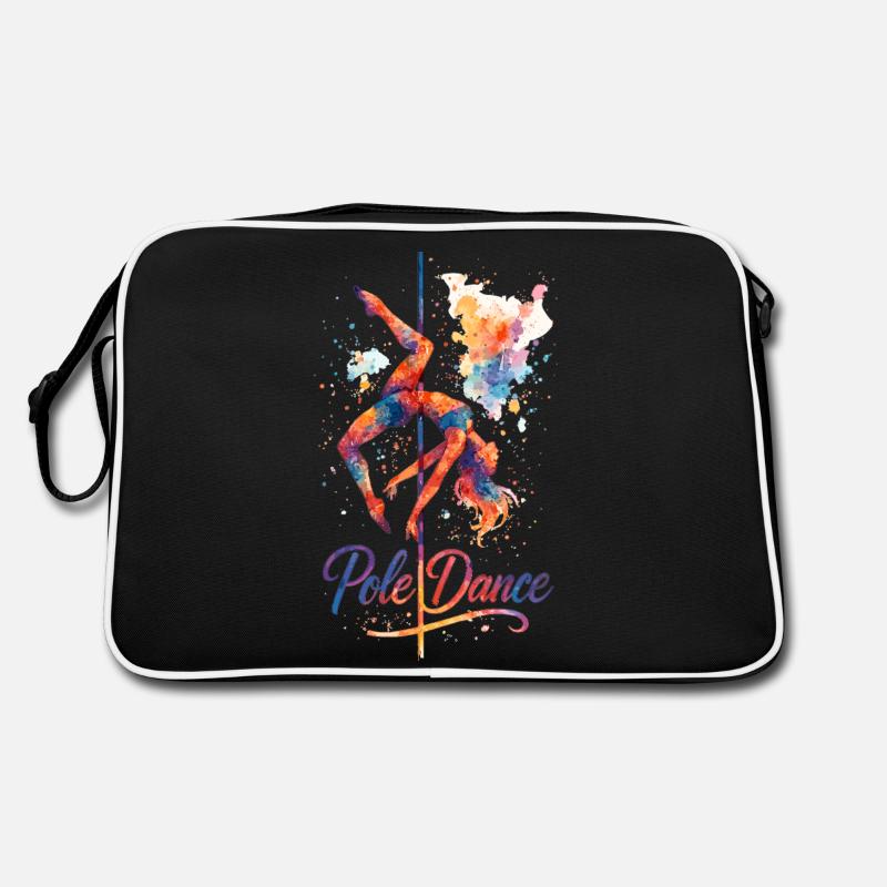 Pole Dance Poledancerin Aquarell Farbe Geschenk Retro Tasche