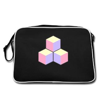 Pastel Cubes - ApriNoeScor - Retro Bag - black/white - Back