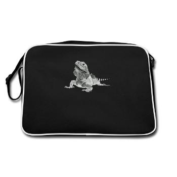 Lézard - Sac Retro - noir/blanc - Dos