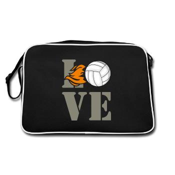 Volley-ball LOVE - Sac Retro - noir/blanc - Dos