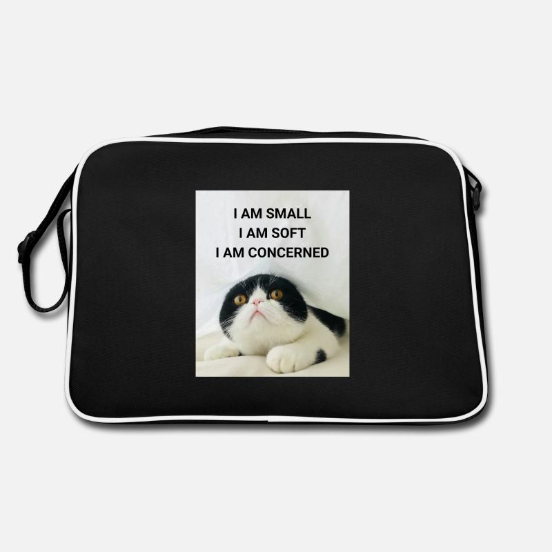 JE SUIS PETIT, JE SUIS DOUX, JE SUIS PRÉOCCUPÉ PAR LES MÈMES DE CHAT Sac Retro
