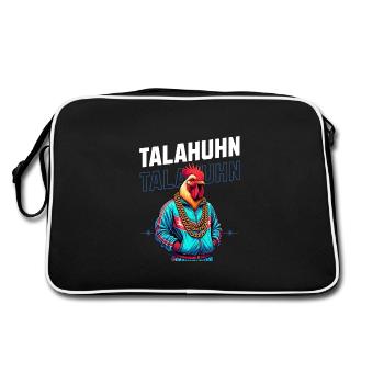 Talahuhn Talahon Talahina TikTok Trend lustig - Retro Tasche - Schwarz/Weiß - Hinten