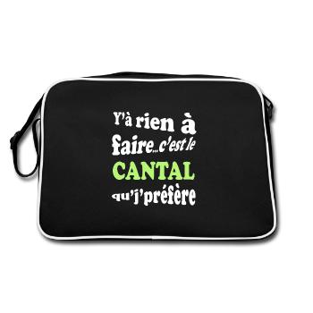 Y'a rien à faire c'est le cantal que je préfère - Sac Retro - noir/blanc - Dos