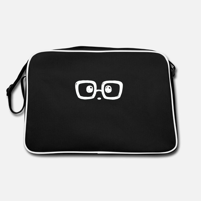 Erstaunter Blick mit Brille ... Retro Tasche