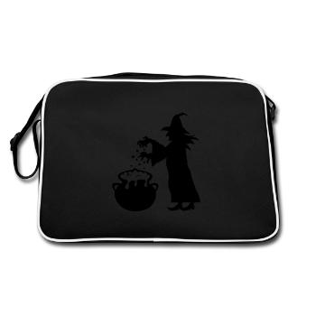 hexe - Retro Tasche - Schwarz/Weiß - Hinten
