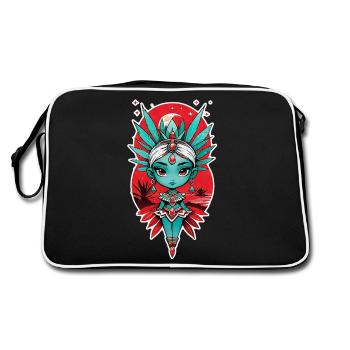 Indian Princess - Aztek - Retro Bag - black/white - Back